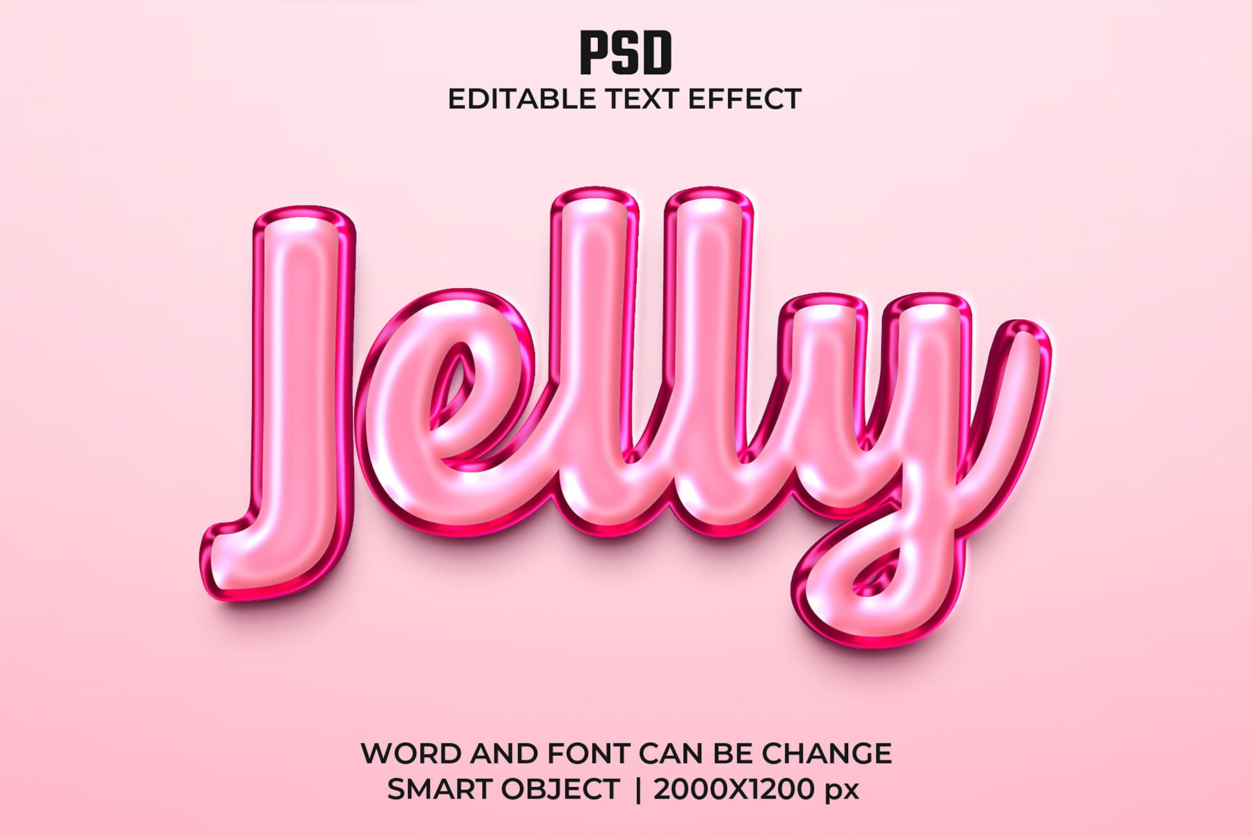 Jelly 3d Editable Psd Text Effect, a Layer Style Add-On by bdrobin