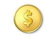 Vector Realistic Golden Coin Set., an Object Graphic by Gomolach (Thumbnail 5 of 7)