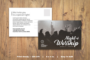Night Of Worship Postcard