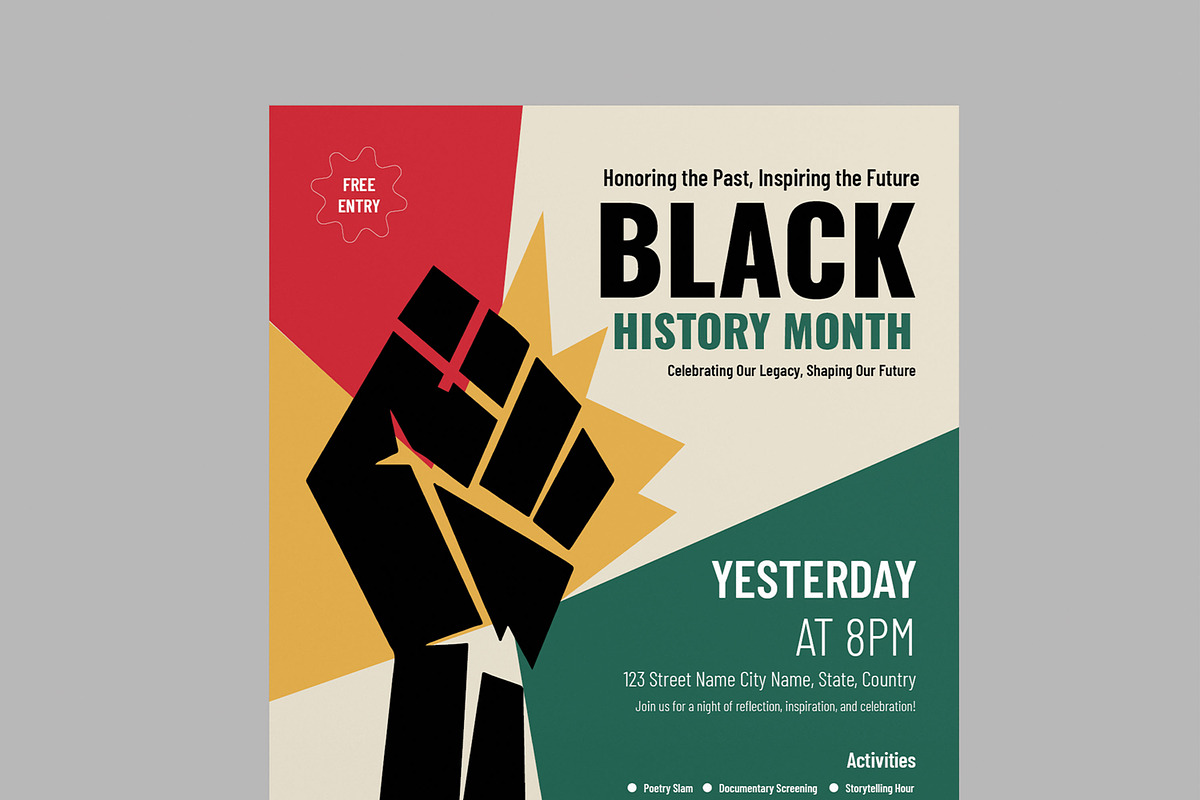 Black History Month event, a Flyer Template by MightyDesign (Photo 4 of 8)