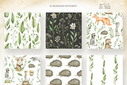 Watercolor woodland animals set, an Animal Illustration by OrangePeafowlArt (Thumbnail 9 of 14)