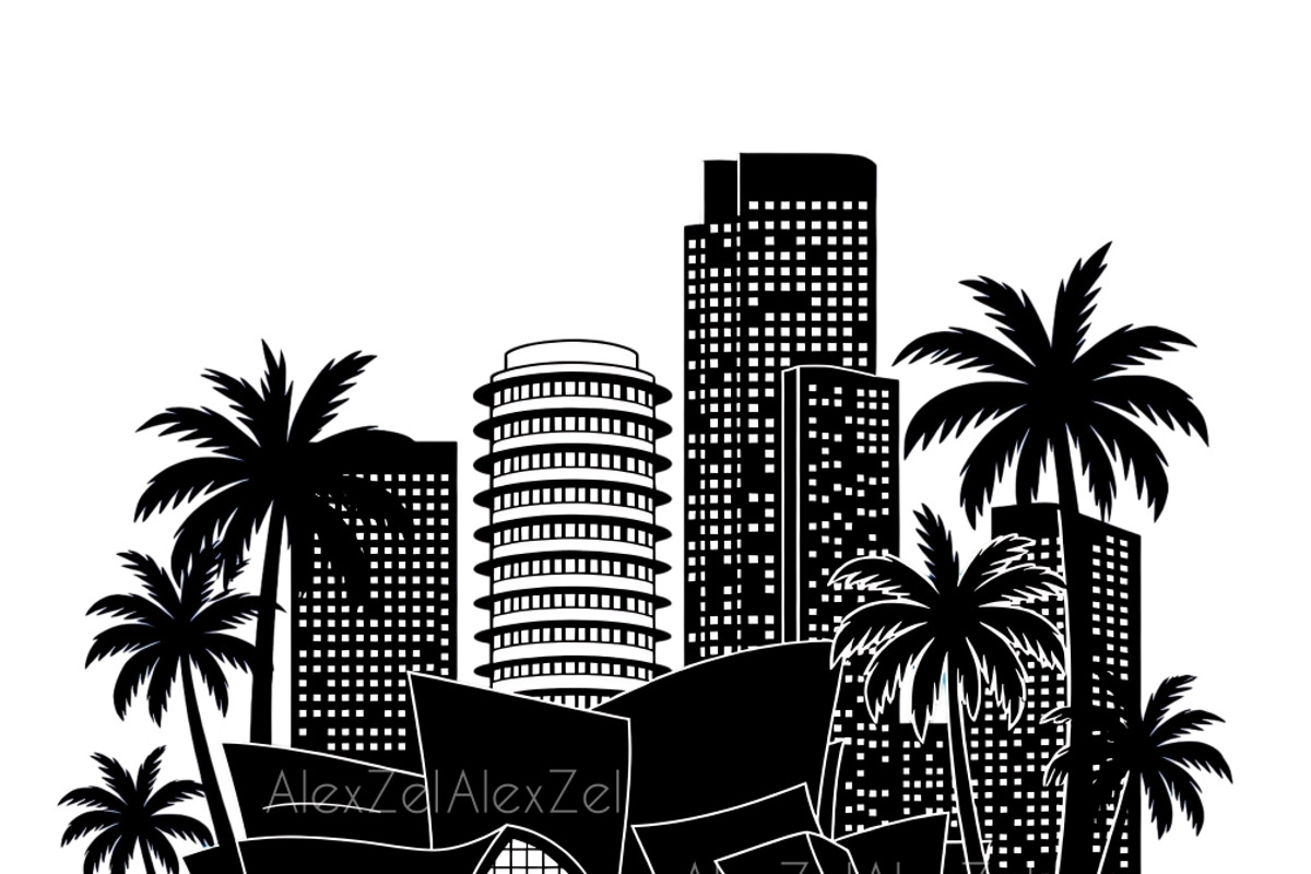 Los Angeles Wall art Skyline, an Empty State Illustration by AlexZeL (Photo 9 of 9)