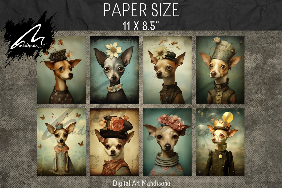 Printable Surreal Cute Dog, an Animal Illustration by Digital Art Mahdiseño (Photo 3 of 9)