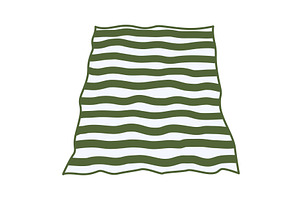 Rolled out striped plaid isolated, an Object Illustration by Toltemara