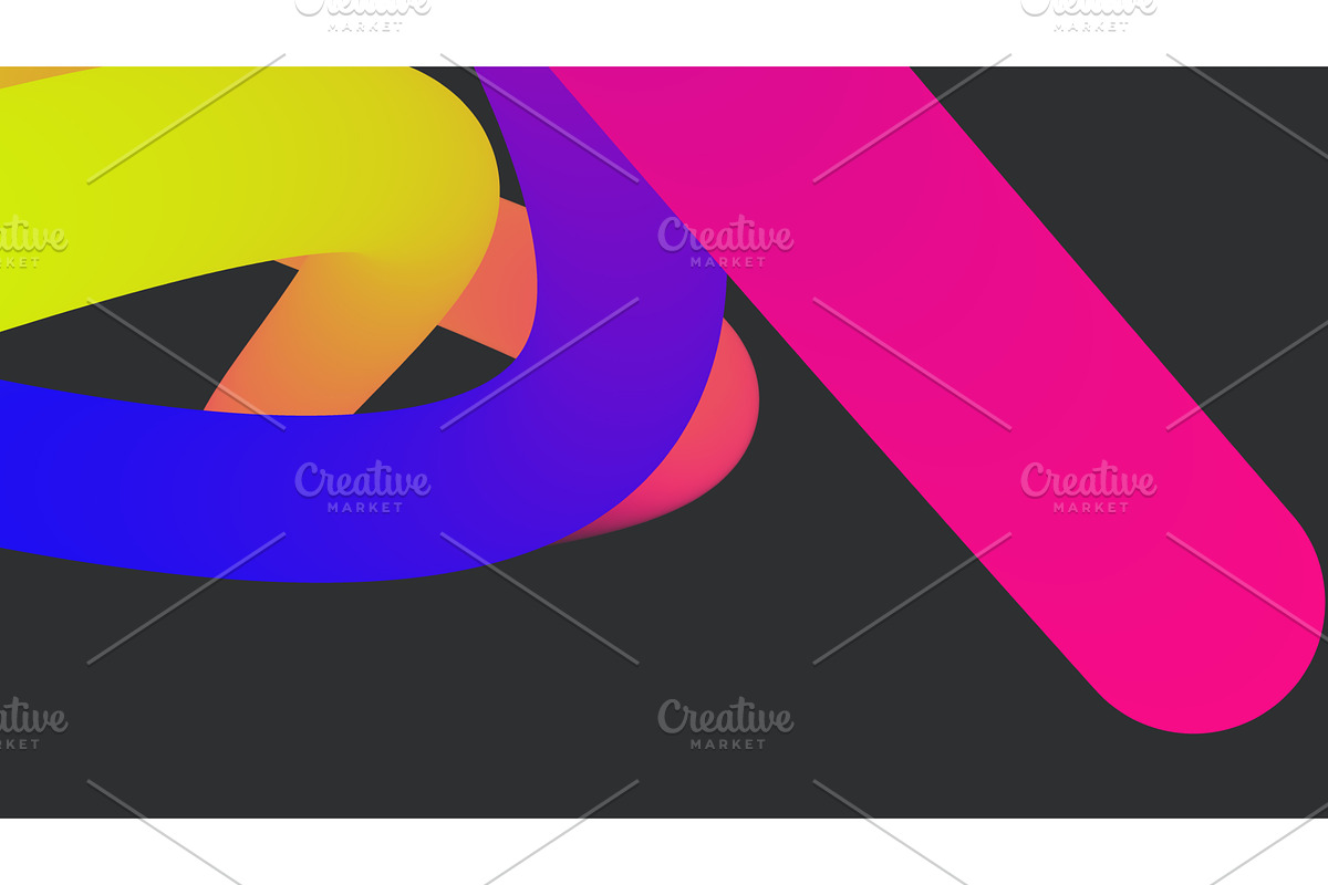 3d Gradient Shape. Beautiful, an Illustration by Holo Art