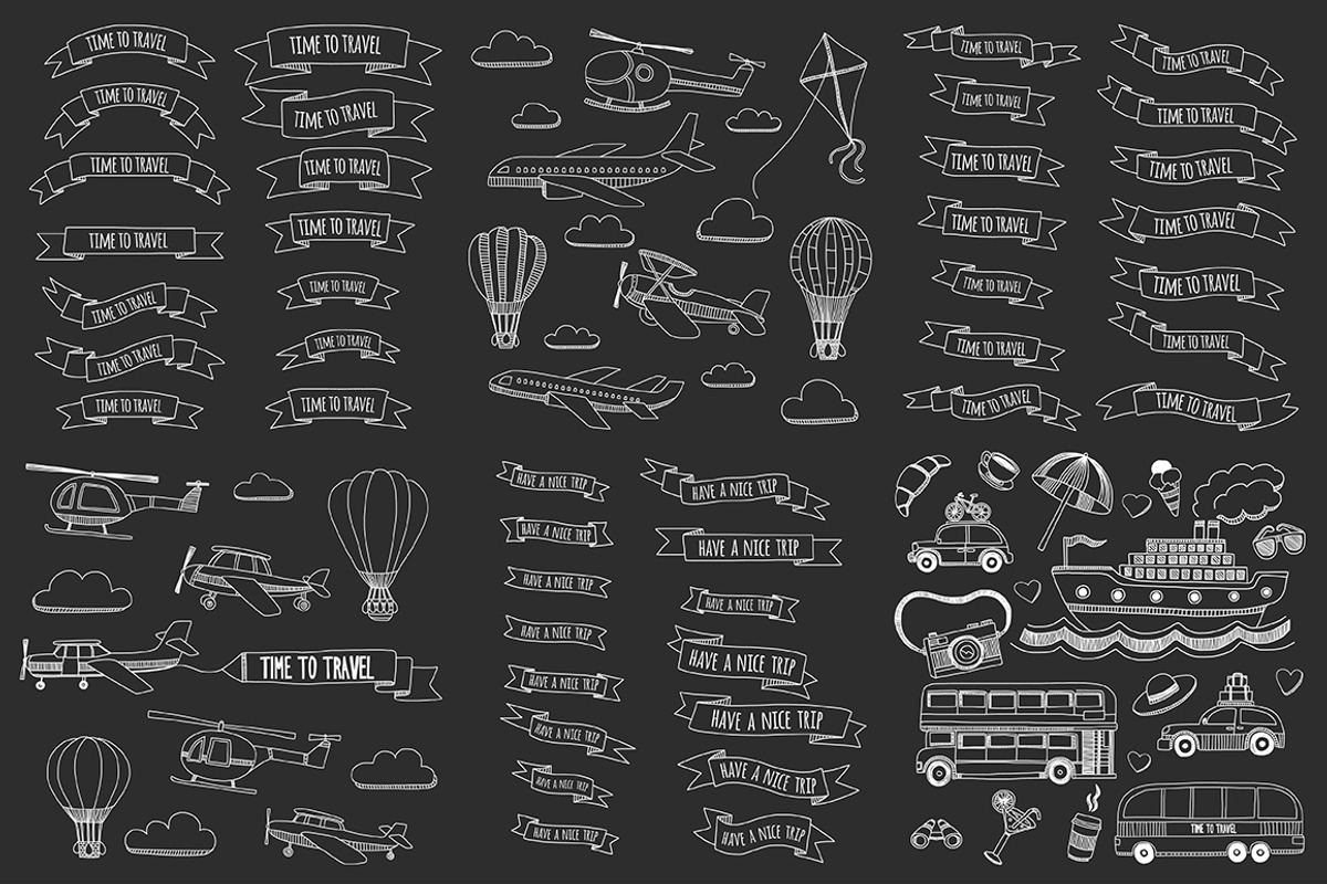 BIG BUNGLE Vector travel set, an Object Graphic by Art Loft (Photo 11 of 18)