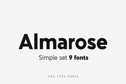 Almarose Font Collection (9 fonts)