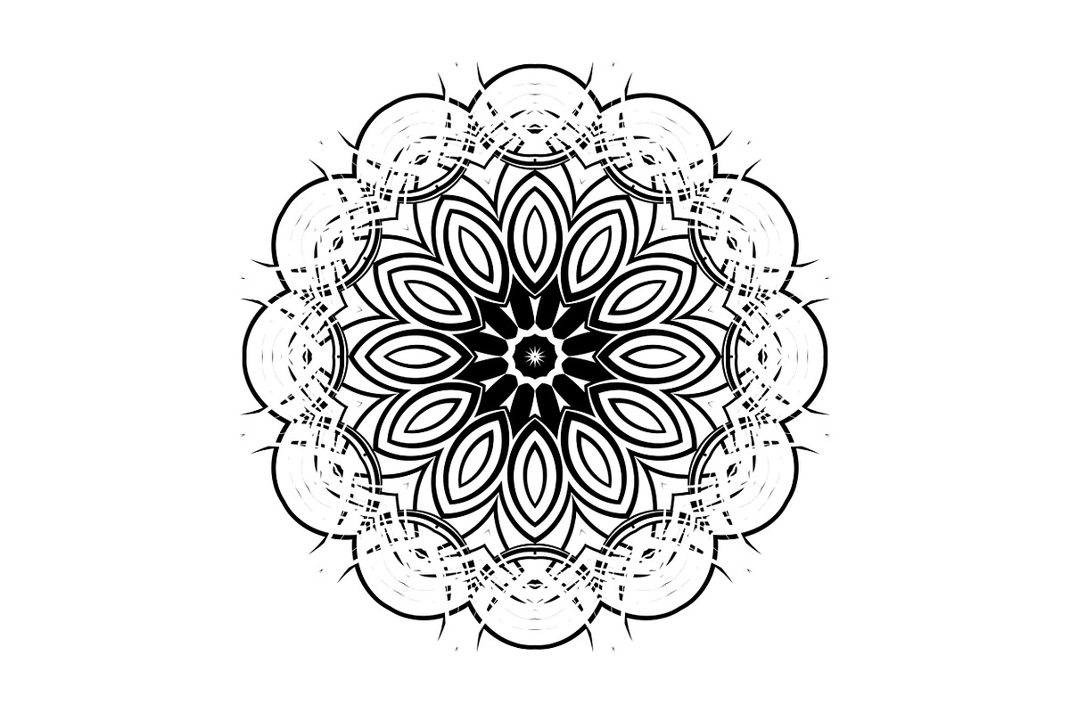 Modern Black and White Mandala Pack, a Decorative Illustration by NJ Himel (Photo 73 of 101)