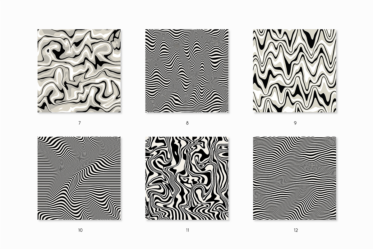 Distorted Seamless Patterns | Vol. 2, a Pattern Graphic by Curly_Pat (Photo 3 of 9)