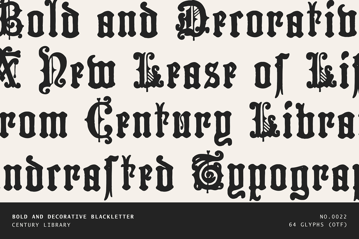 Decorative Gothic Display Font, a Blackletter Font by Century Library (Photo 1 of 6)