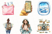 Watercolor Travel the World Clipart, an Illustration by OK Design (Thumbnail 6 of 6)