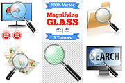 Magnifying Glass Search Concept, a Food Illustration by TAlex (Thumbnail 1 of 6)