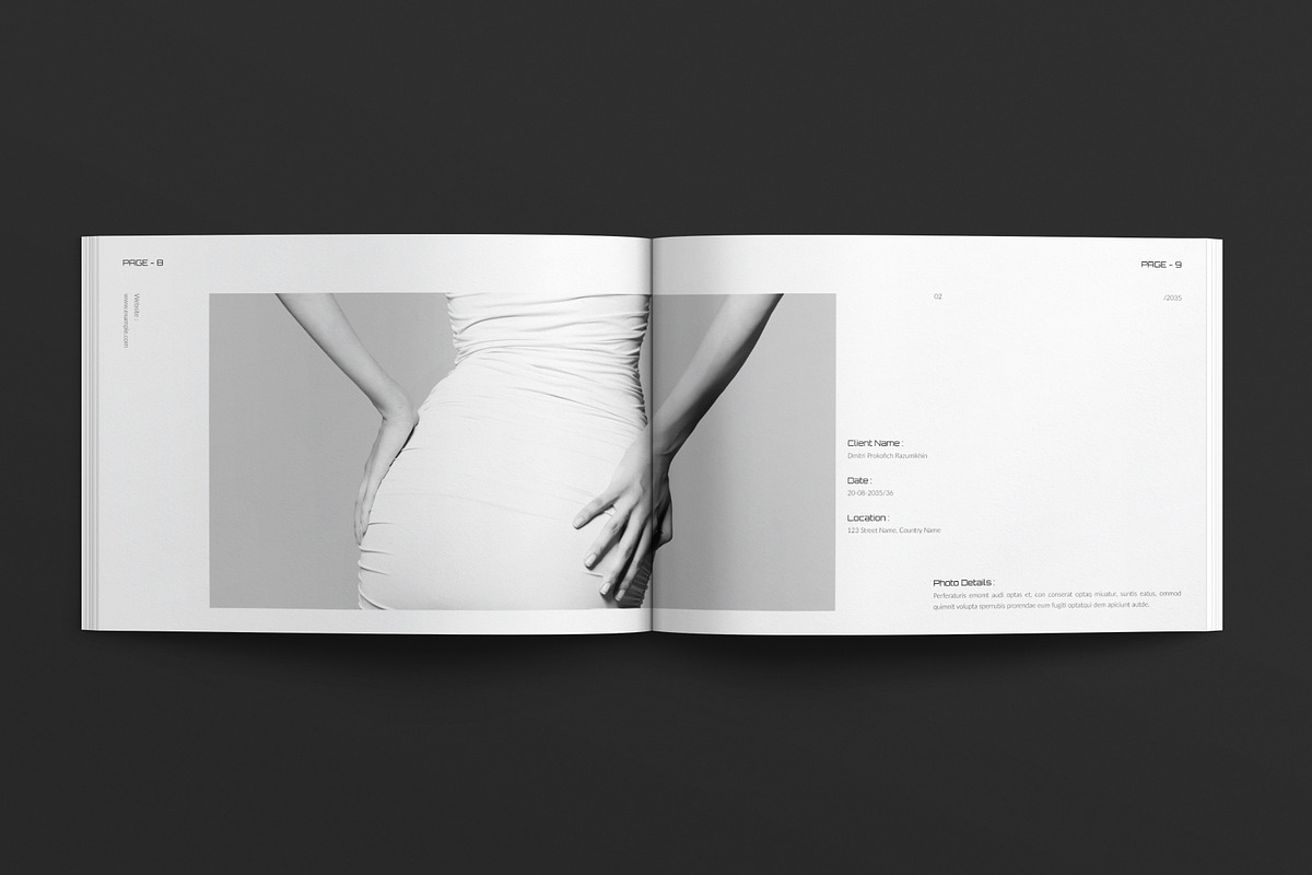 Photo Album Book Template Landscape, a Brochure Template by E-Type (Photo 4 of 7)