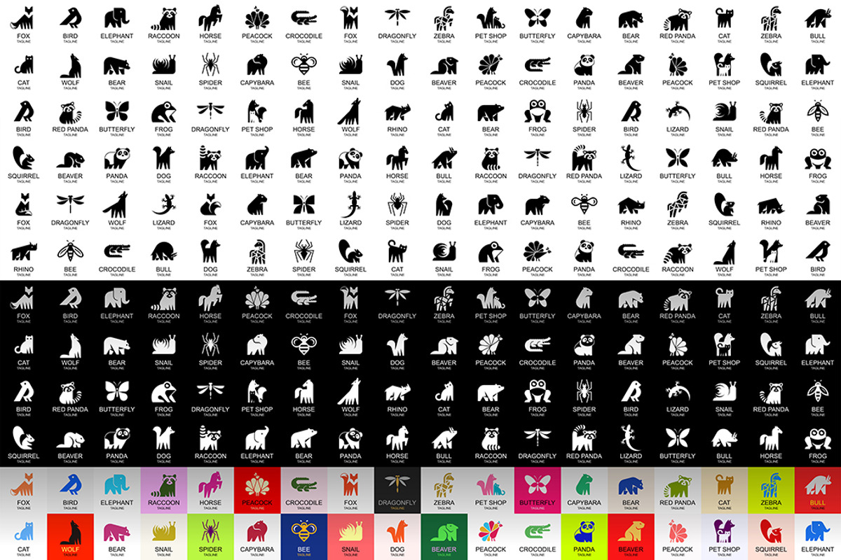 Animals logos collection, an Object Graphic by NataliiaVolyk (Photo 1 of 6)