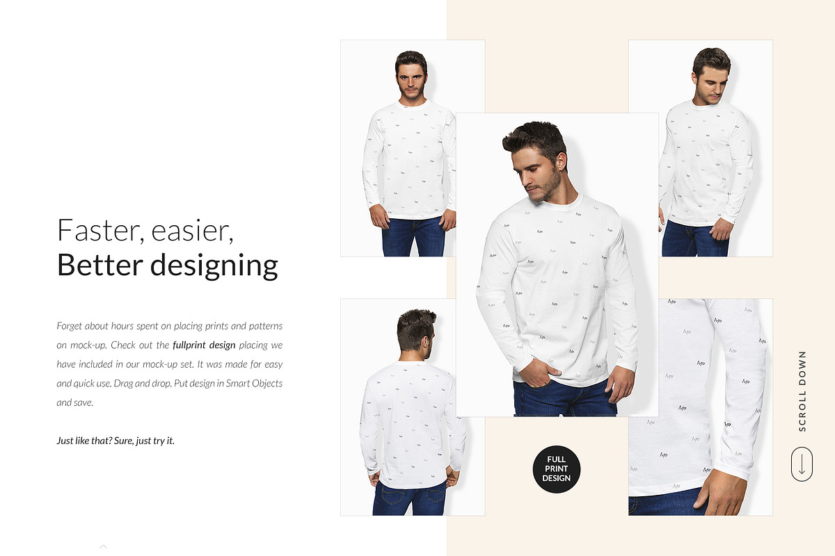 Men Longsleeve Mockups Set FREE DEMO, a Books & Magazine Mockup by Apparel_Mockups (Photo 7 of 24)