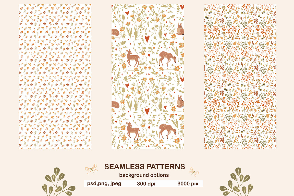 Sweet woodland animals and floral, an Animal Illustration by JT_Design_Art (Photo 9 of 12)