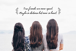 Friends Forever Font Floral Extras