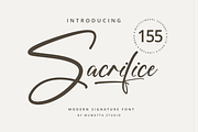 Sacrifice Modern Signature Font, a Script Font by Muwatta Studio (Thumbnail 1 of 10)