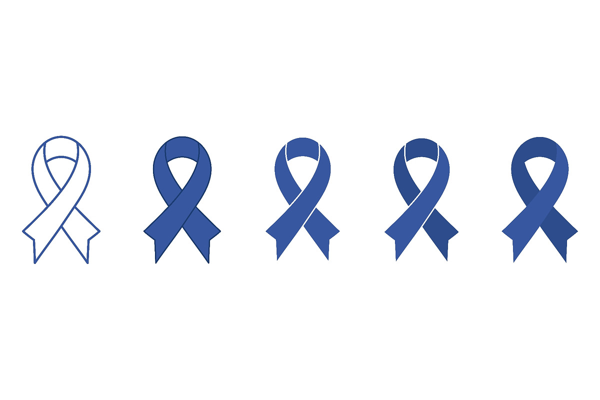 Blue awareness ribbon illustration, an Object Graphic by sceptical cactus (Photo 1 of 3)
