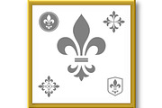 Gray heraldic sign, logo, design, an Outline Icon by RODINA (Thumbnail 2 of 3)