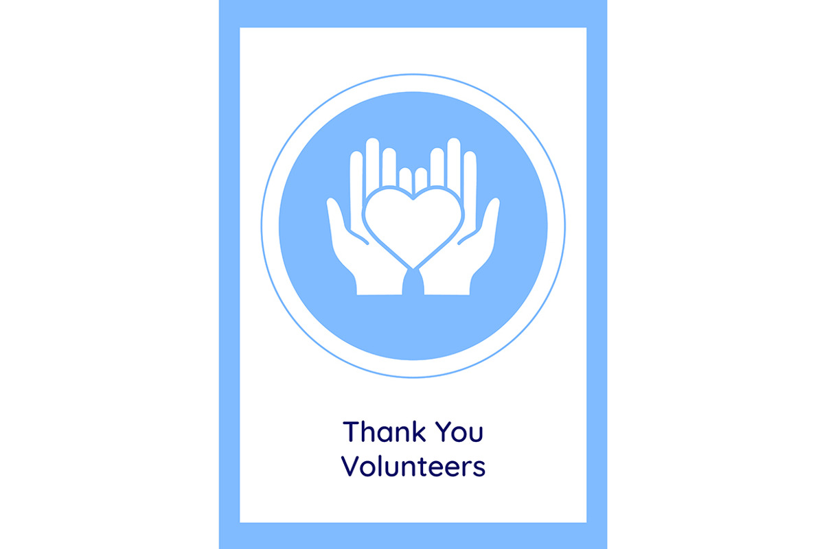 Recognizing volunteer work card, a Flyer Template by IMG Visuals