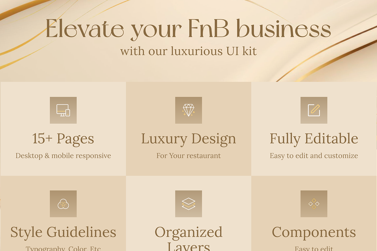 Dinely - Luxury Restaurant Website, an UI Kit Template by dhuhacreative (Photo 9 of 16)