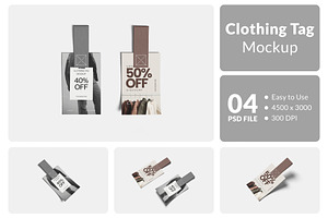 Fabric Clothing Tag Mockup
