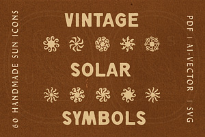 Vintage Solar Symbols