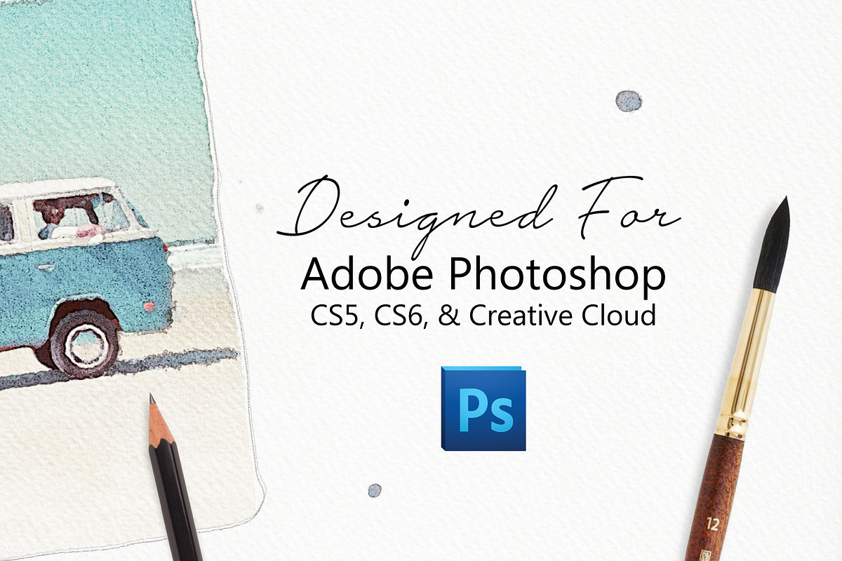 Realistic Watercolor Photo Effect, a Plug-in Add-On by Drifter Studio PrintShop (Photo 9 of 9)
