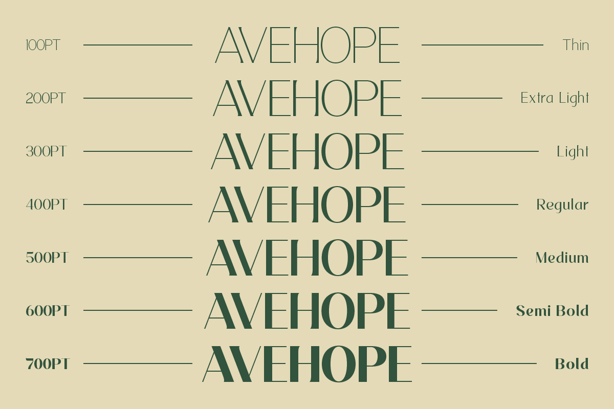 Avehope – A Modern Geometric Sans, a Sans Serif Font by roomspace creative lab (Photo 8 of 10)