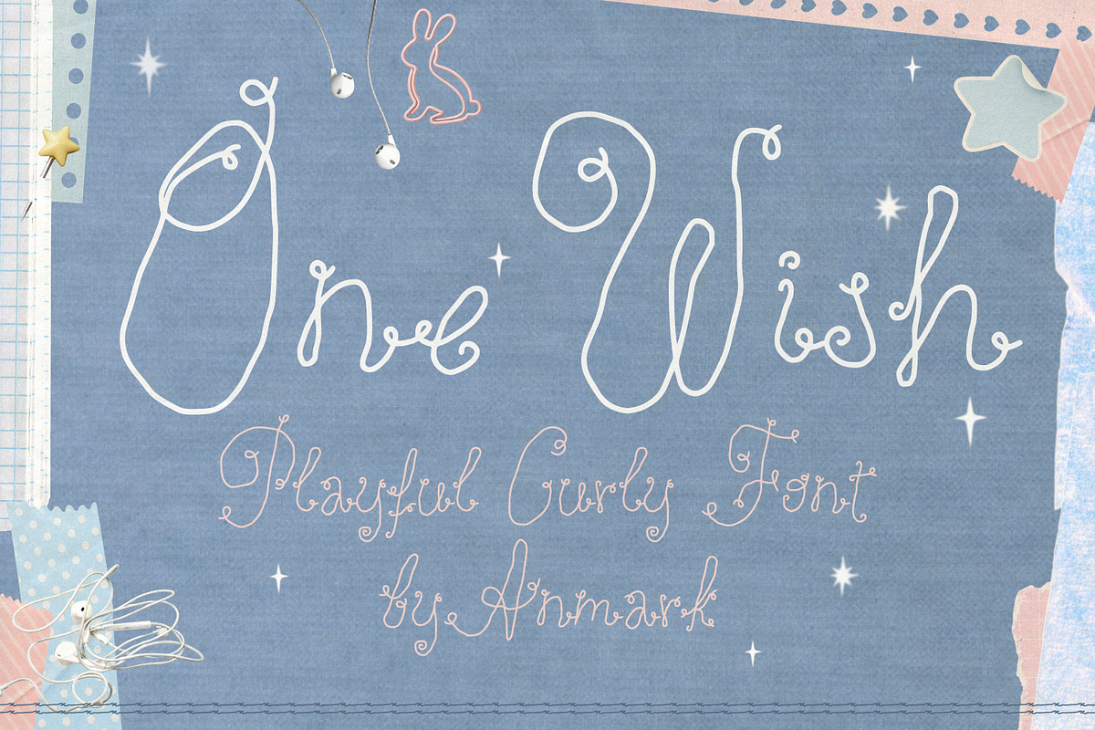 One Wish Playful Curly Font, a Script Font by AnMark (Photo 1 of 11)