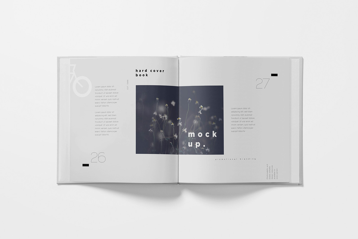 Square Hardcover Book Mockups, a Print Template by GfxFoundry (Photo 3 of 6)