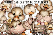 Whimsical - Easter Duck Clipart, an Illustration by CreationArt (Thumbnail 1 of 6)