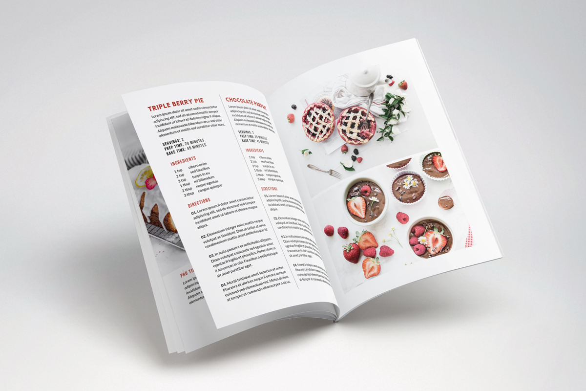 Recipe Book / Cookbook Template, a Magazine Template by ProductiveandFree (Photo 9 of 12)