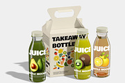 Takeaway Juice Bottle Mockup, a Packaging Mockup by Permadi Creative (Thumbnail 2 of 5)