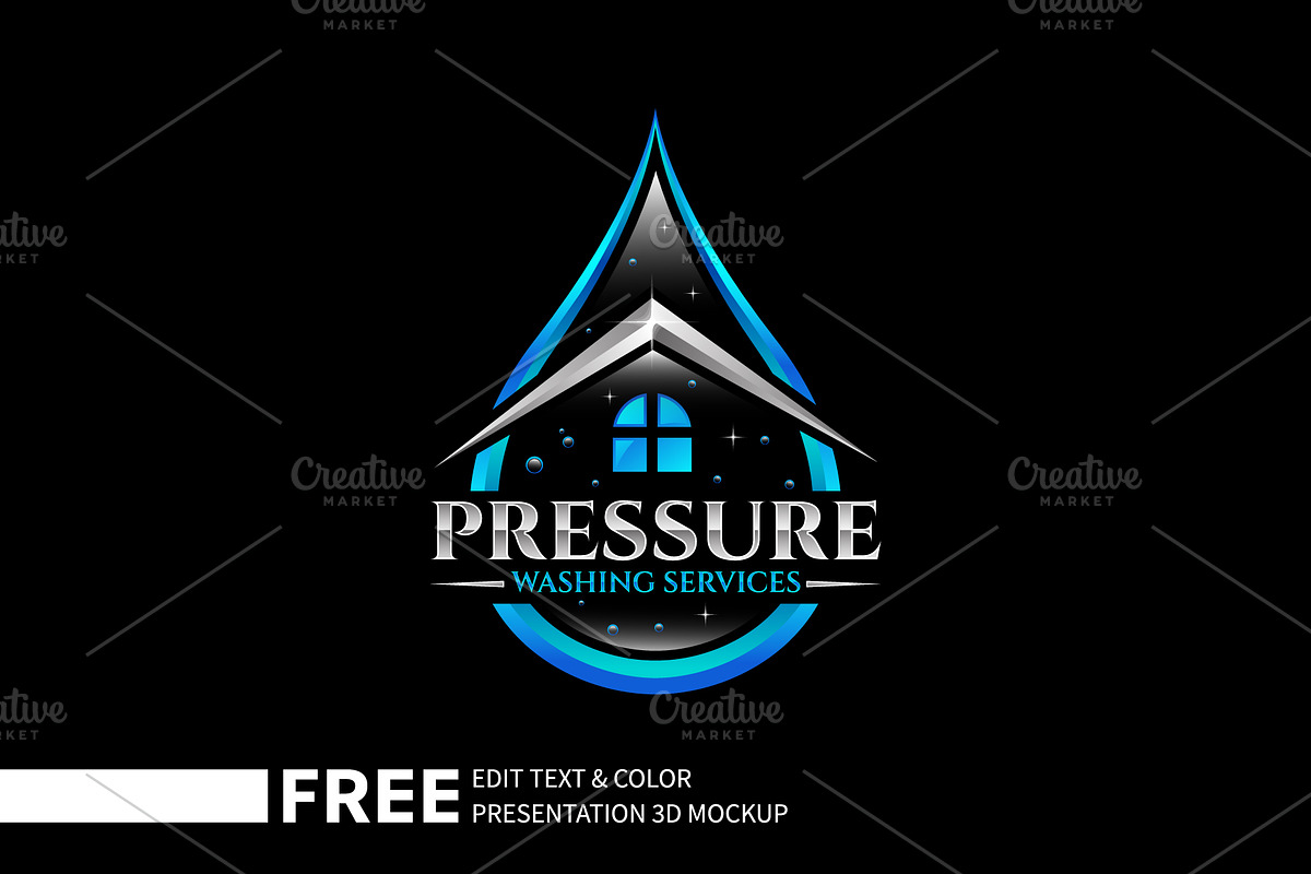 Pressure Washing, Power Wash Logo, a Branding & Logo Template by Nahid Hasan Nilim