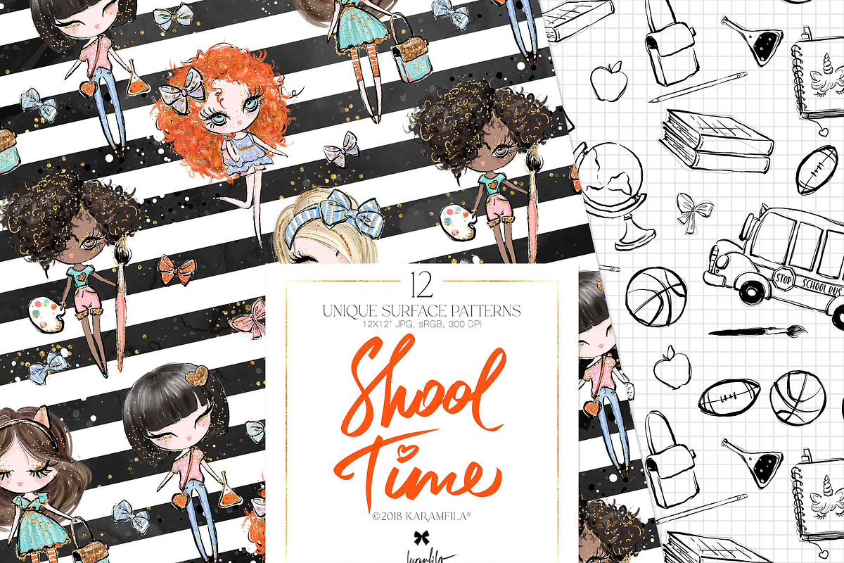 Back to School Seamless Patterns, a Pattern Graphic by KaramfilaS (Photo 7 of 8)