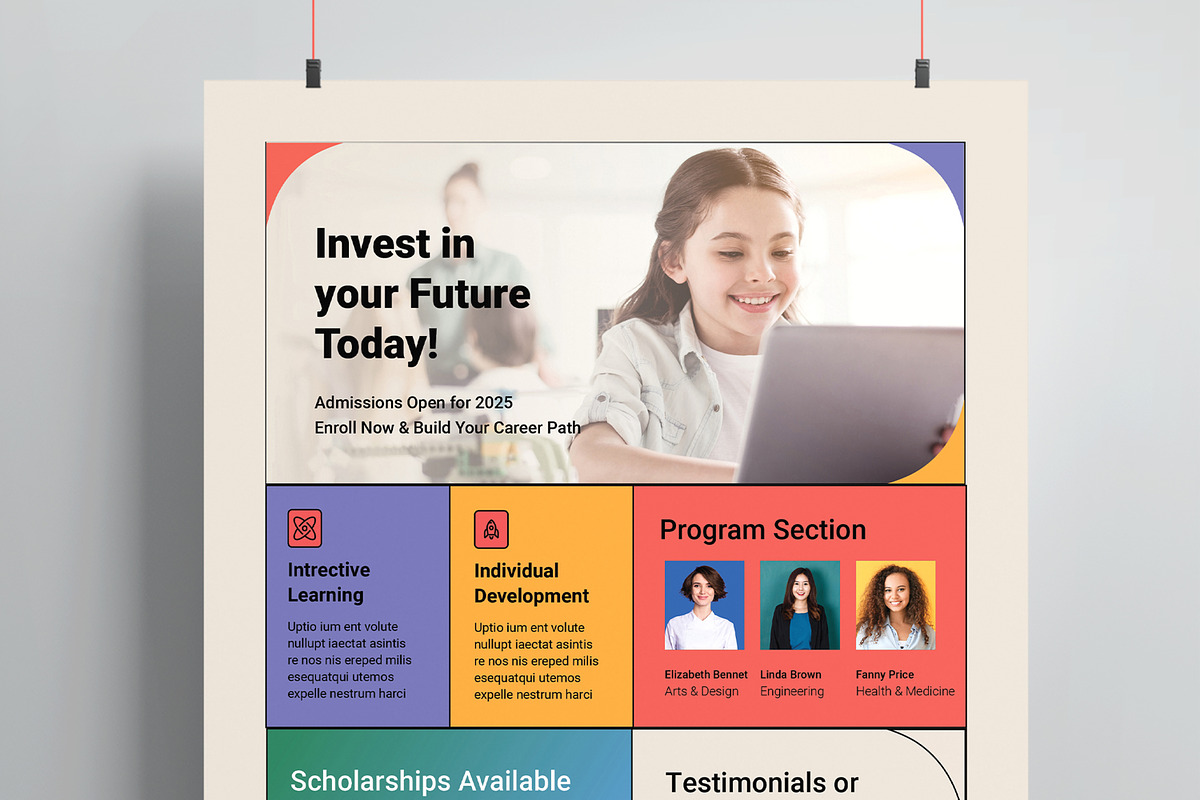 College Admission Flyer, a Flyer Template by MightyDesign (Photo 2 of 8)