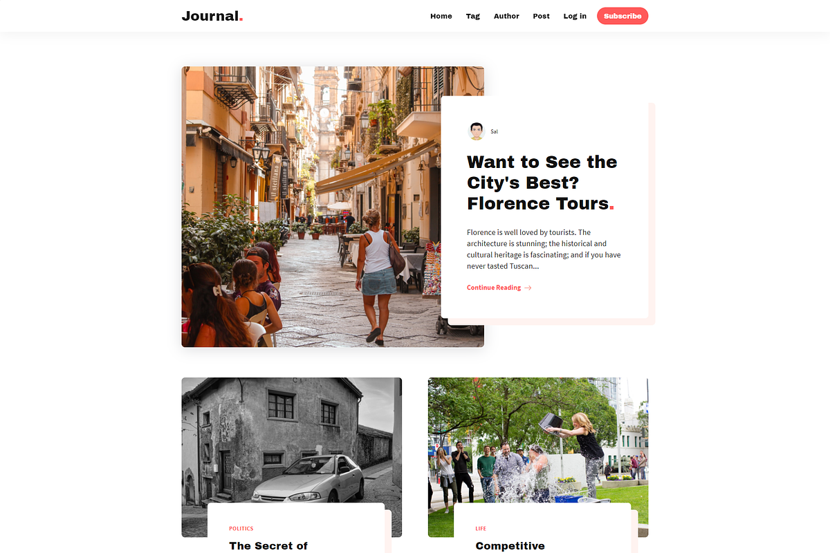 Journal - Ghost Theme Membership, a Bootstrap Template by WowThemes.net