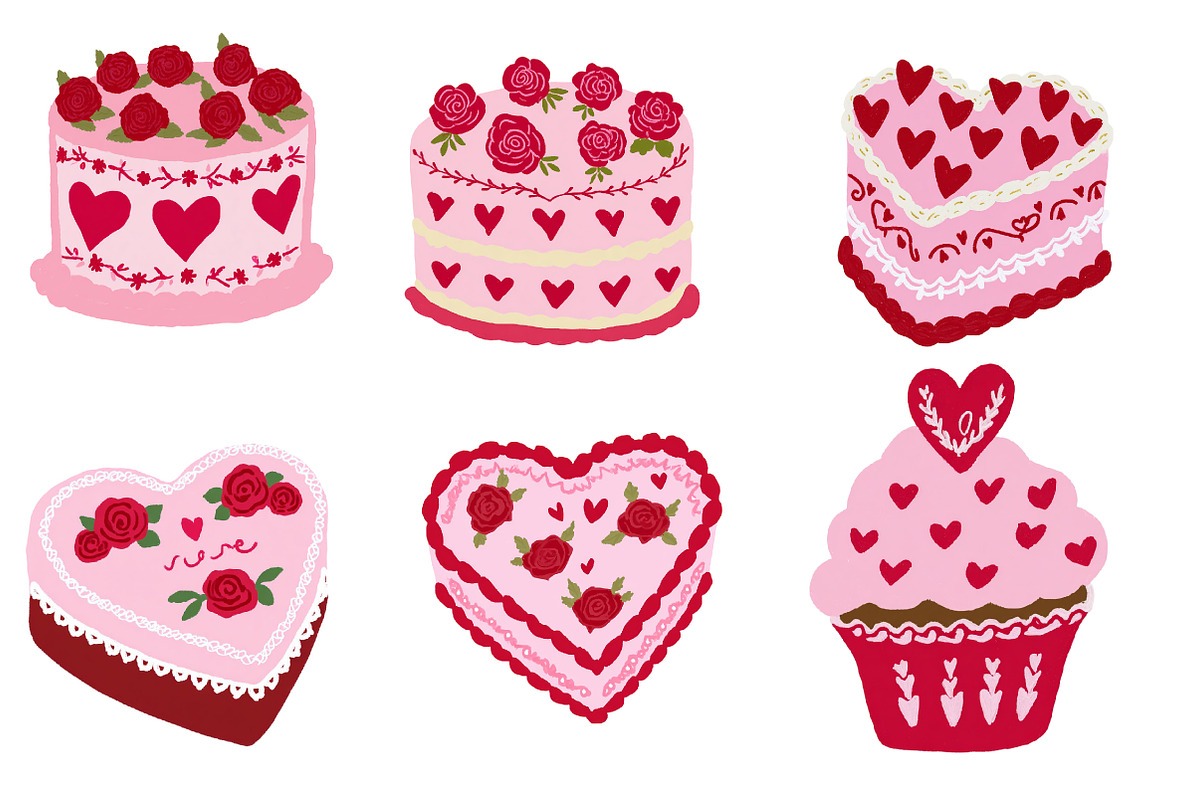 Valentine's Day Cake clipart, an Illustration by Designworld (Photo 5 of 5)