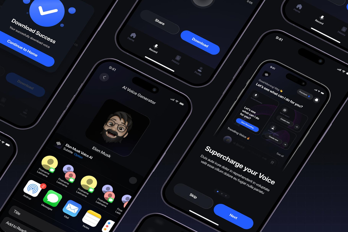 Voice AI - Voice AI UI Kit, an UI Kit Template by Lumina_ui_ux202 (Photo 8 of 8)