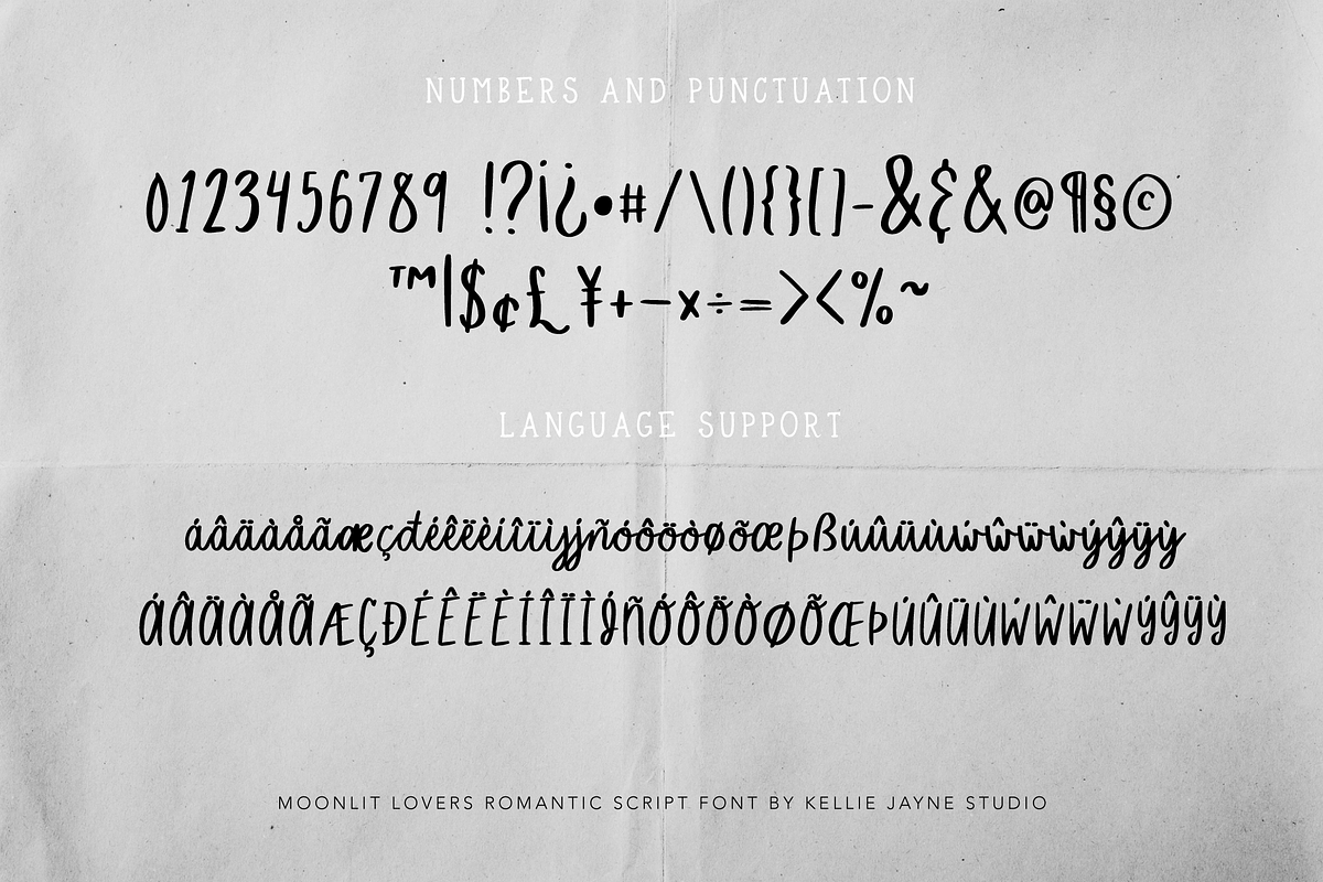 Moonlit Lovers Romantic Script Font, a Handwritten Font by Kellie Jayne Studio (Photo 10 of 10)