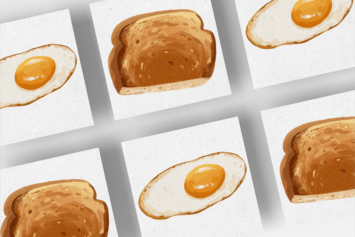 Breakfast illustration bundle, a Food Illustration by RizkaNurfazrina (Photo 6 of 7)