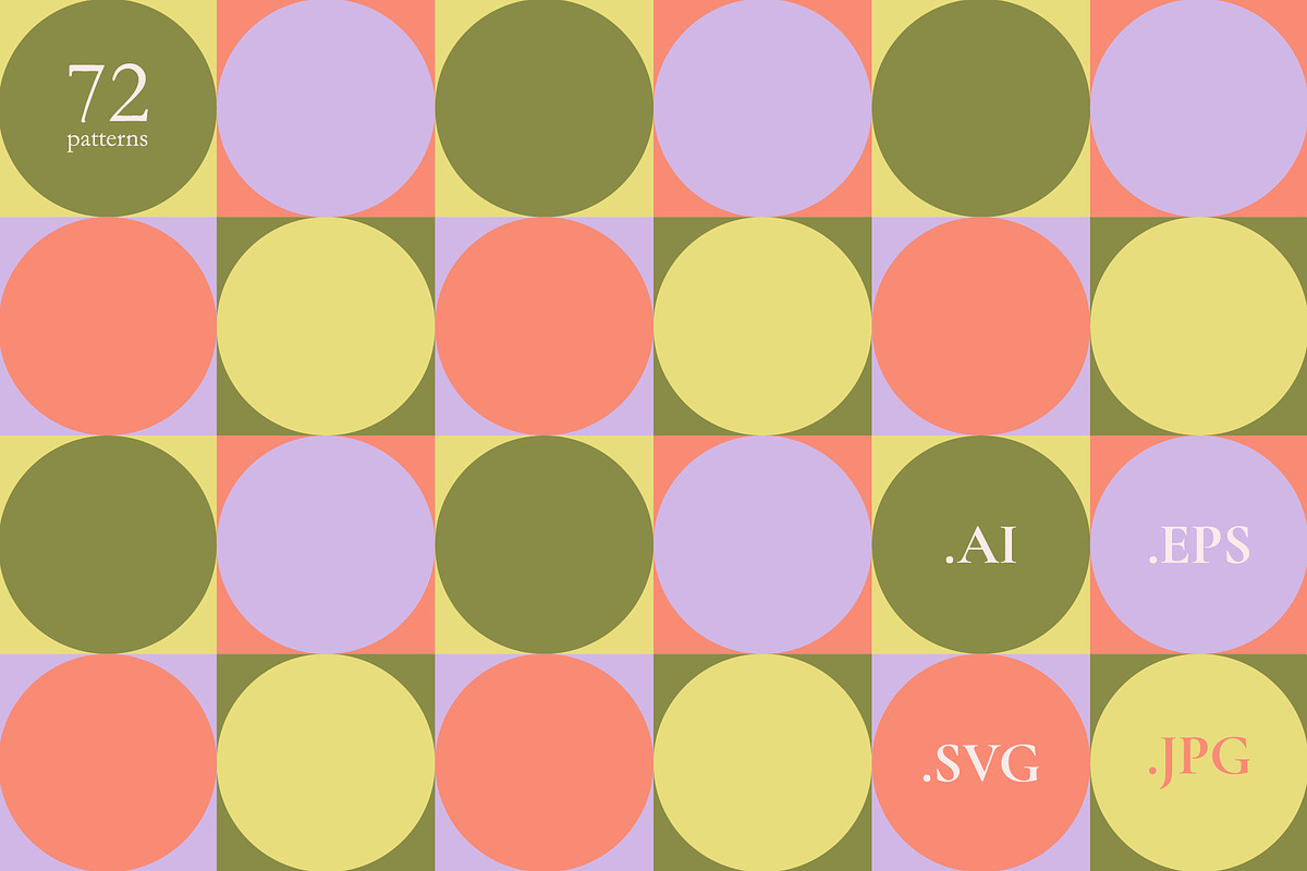 Seamless Geometric Patterns, a Pattern Graphic by Léo Alexandre (Photo 2 of 22)