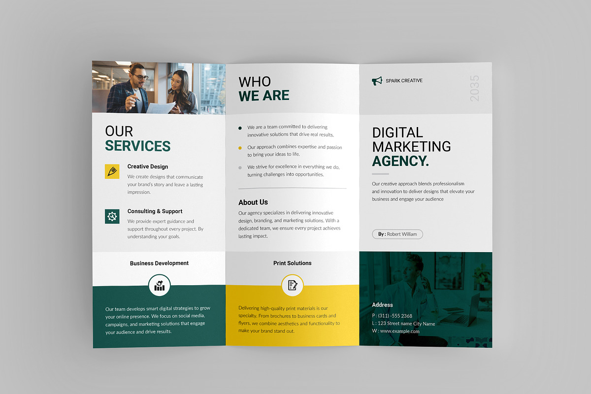Tri-Fold Brochure Template, a Brochure Template by Spark_Creative (Photo 2 of 5)
