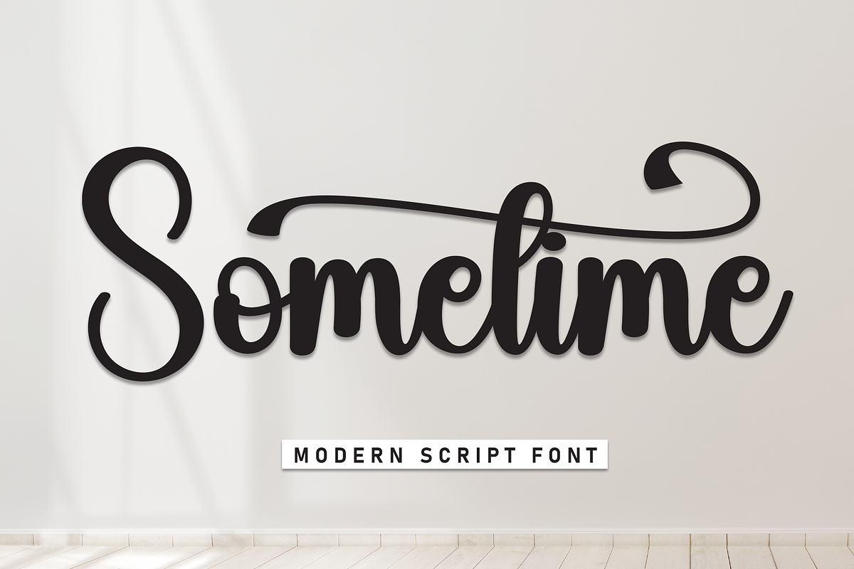 Sometime | Script Font, a Handwritten Font by Scratchones (Photo 1 of 9)