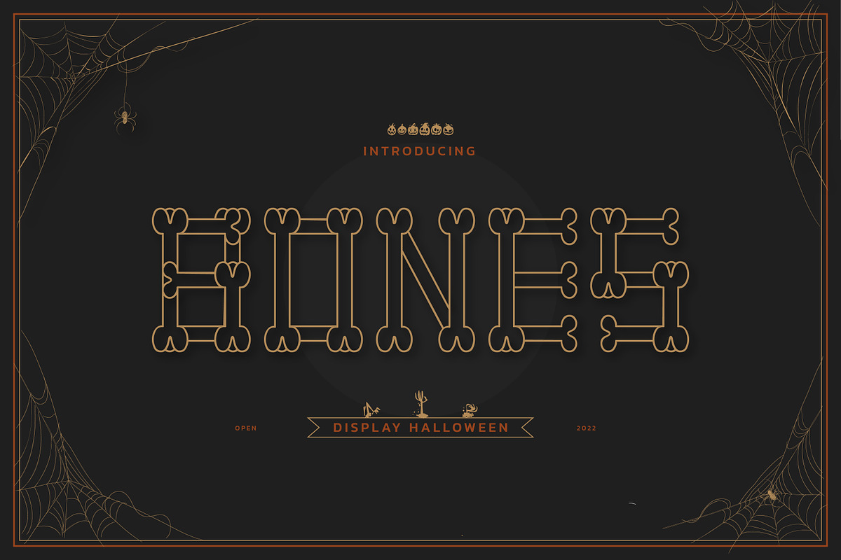 Bones Halloween Display Font, a Serif Font by infernostudio3 (Photo 1 of 11)