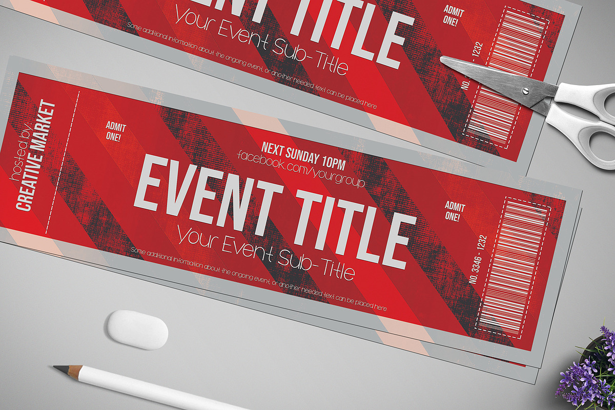 DEVIL RED - Event Ticket Template, a Card Template by Tzochko (Photo 2 of 5)