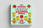 Kawaii Fruits Coloring Book vol 03, an Education Illustration by MEDZ (Thumbnail 1 of 3)