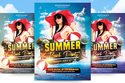 Summer Beach Party Flyer Template v2, a Flyer Template by Briell Design (Thumbnail 1 of 3)